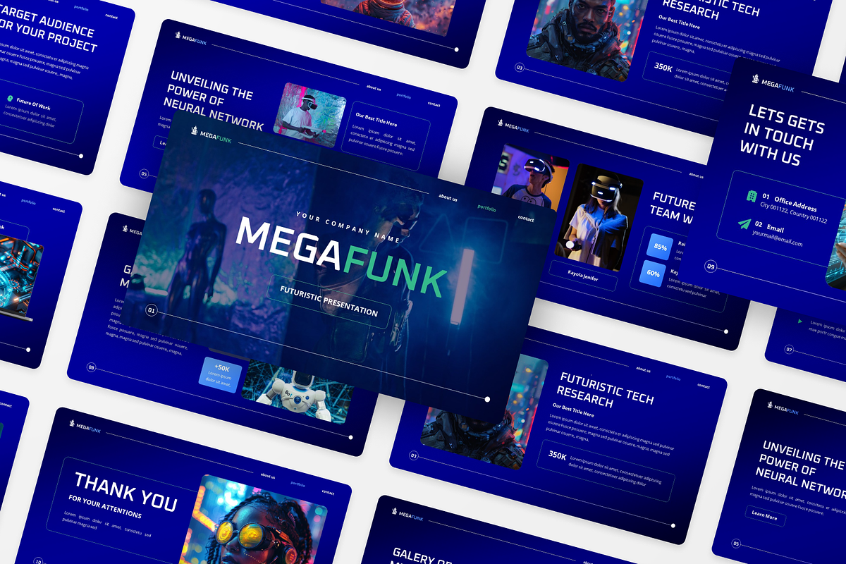 Megafunk - Futuristic Google Slide, a Presentation Template by Annora Studio (Photo 5 of 5)