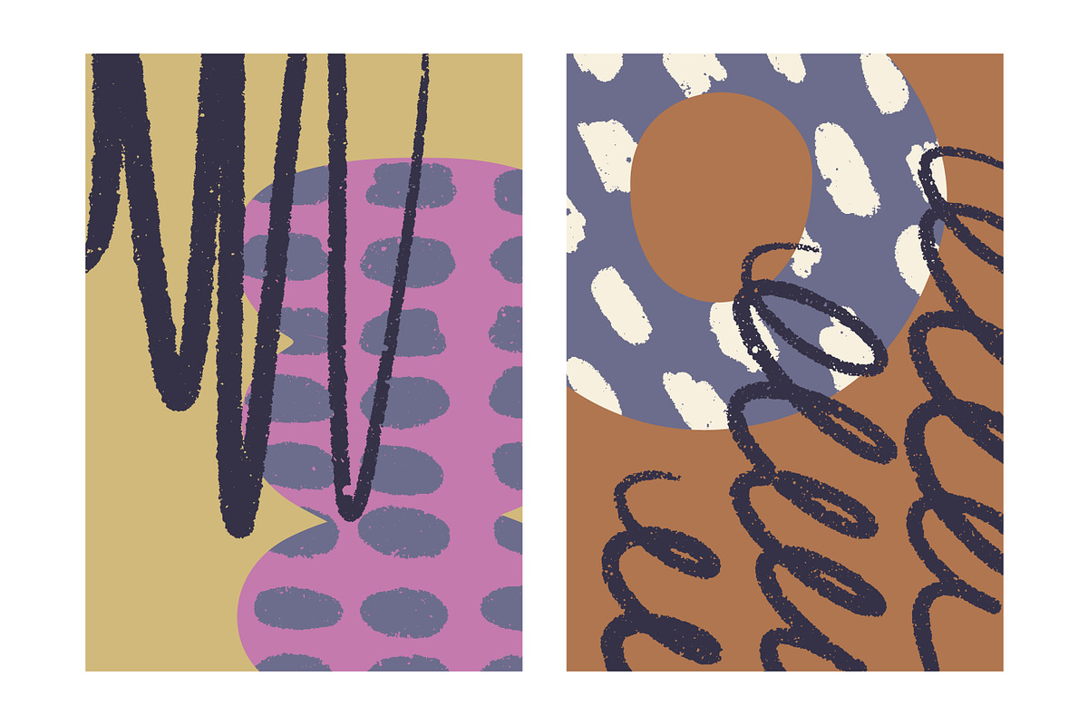 Abstract shapes posters, cards set, a Decorative Illustration by Good Studio (Photo 3 of 14)
