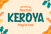 Keroya | Display Playful Font, a Sans Serif Font by twinstd (Thumbnail 1 of 10)