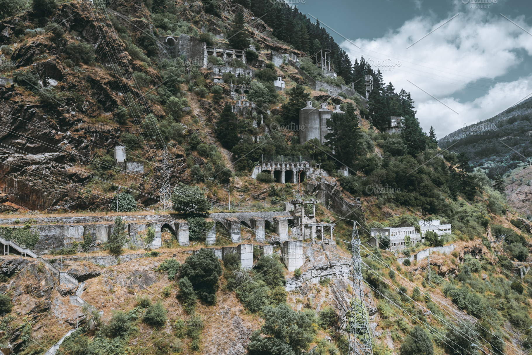 Abandoned hydro plant on mountain, an Architecture Photo by SkyNext