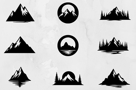 Mountains Silhouette SVG, an Object Illustration by newminddesign