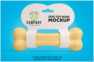 Pet Bark Bone Mockup PSD