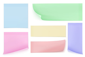 Colorful memo sheets with post notes, an Object Illustration by art PVP - market