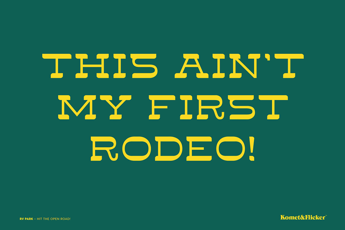RV Park - Hit the Open Road!, a Slab Serif Font by Komet & Flicker (Photo 8 of 14)