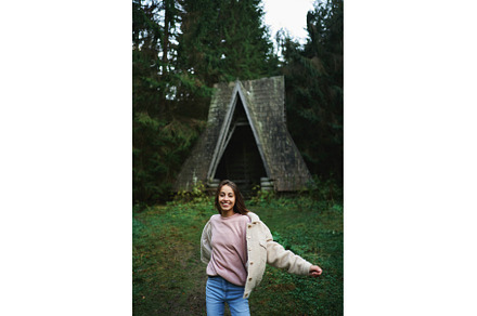 Happy laughing woman posing by, a Person Photo by vitaliymateha photography