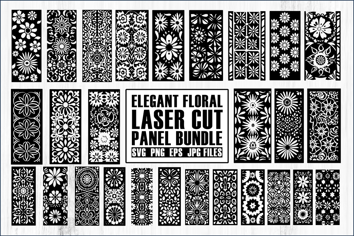 Elegant Floral Laser Cut Panel Bundl, a Graphic by BIPLOB EXPERT (Photo 1 of 10)