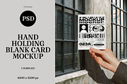 Hand Holding Blank Card Mockup, an Advertising Mockup by PopotLane (Thumbnail 1 of 5)
