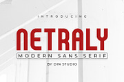 Netraly-Modern Sans Serif Font, a Sans Serif Font by din-studio.com (Thumbnail 1 of 10)