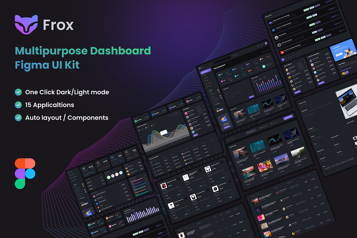 Frox - Dashboard Figma UI Kit, an UI Kit Template by AliThemes (Photo 1 of 20)