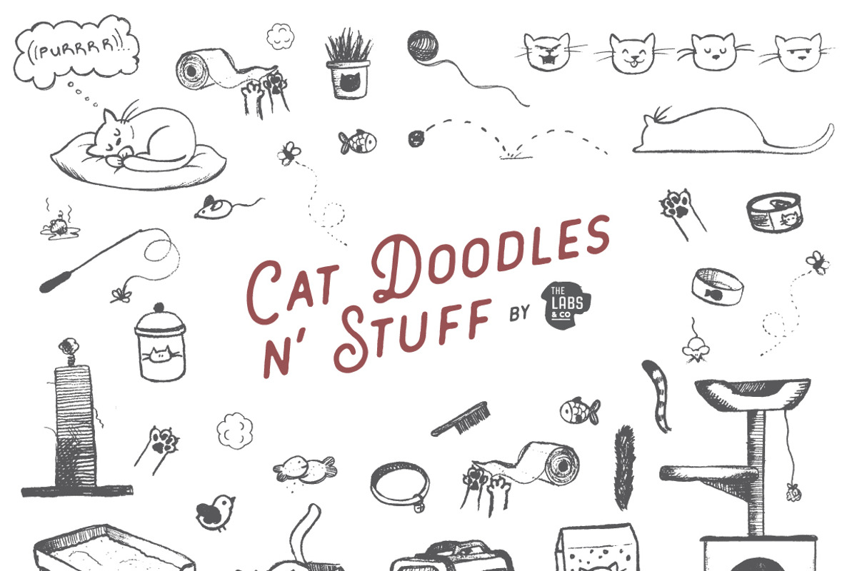Cat Doodles n' Stuff, a Graphic by The Labs & Co. (Photo 1 of 3)