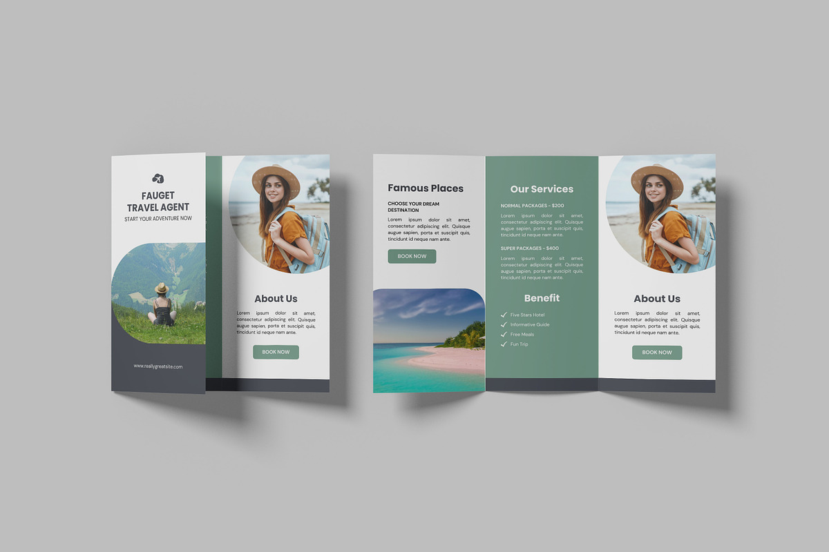Trifold Brochure Mockup, a Brochure Template by graphictime (Photo 6 of 11)