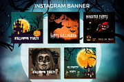 Halloween Party Instagram Banners, a Social Media Template by Nisha Droch (Thumbnail 2 of 3)