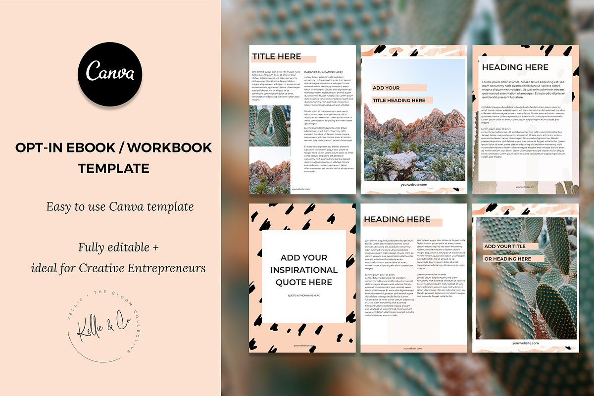 Canva eBook template: Peachy Perfect, a Magazine Template by Kellie & Co. (Photo 3 of 4)