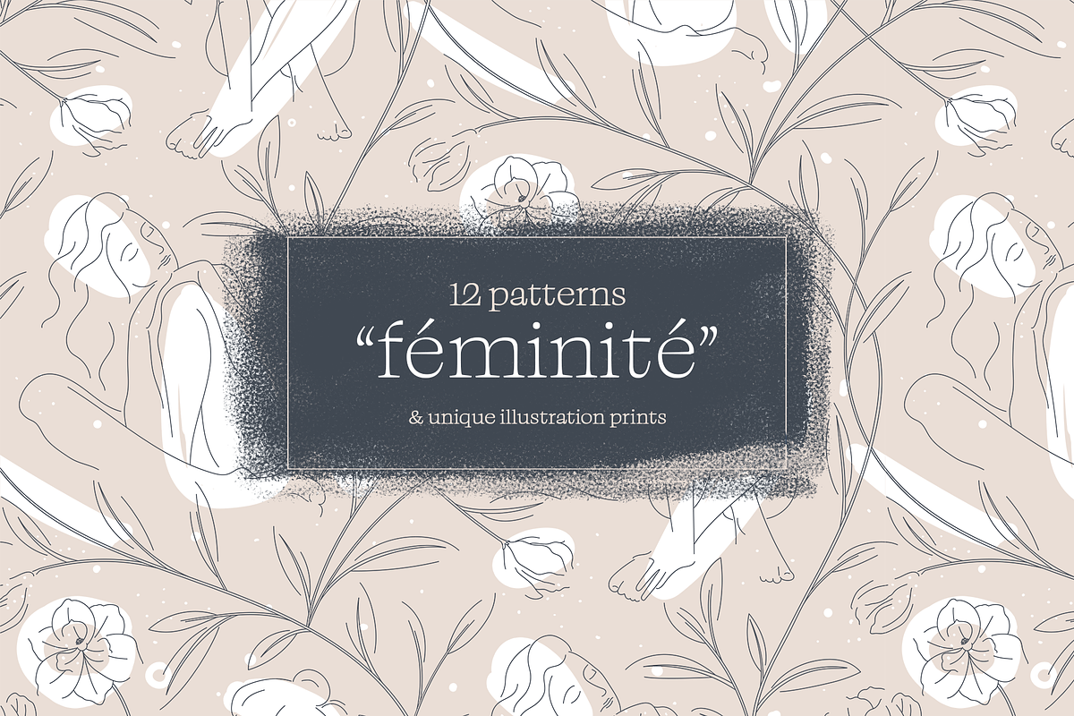 collection of patterns féminité, a Pattern Graphic by LazuInna Shop (Photo 1 of 11)