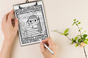 60 Happy Hedgehog Coloring Pages, an Animal Illustration by Blue Digital Studio (Thumbnail 3 of 5)