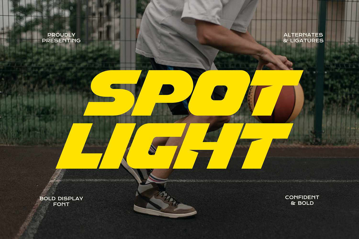 Spot Light - Wide Modern Font, a Sans Serif Font by Imoodev (Photo 1 of 5)