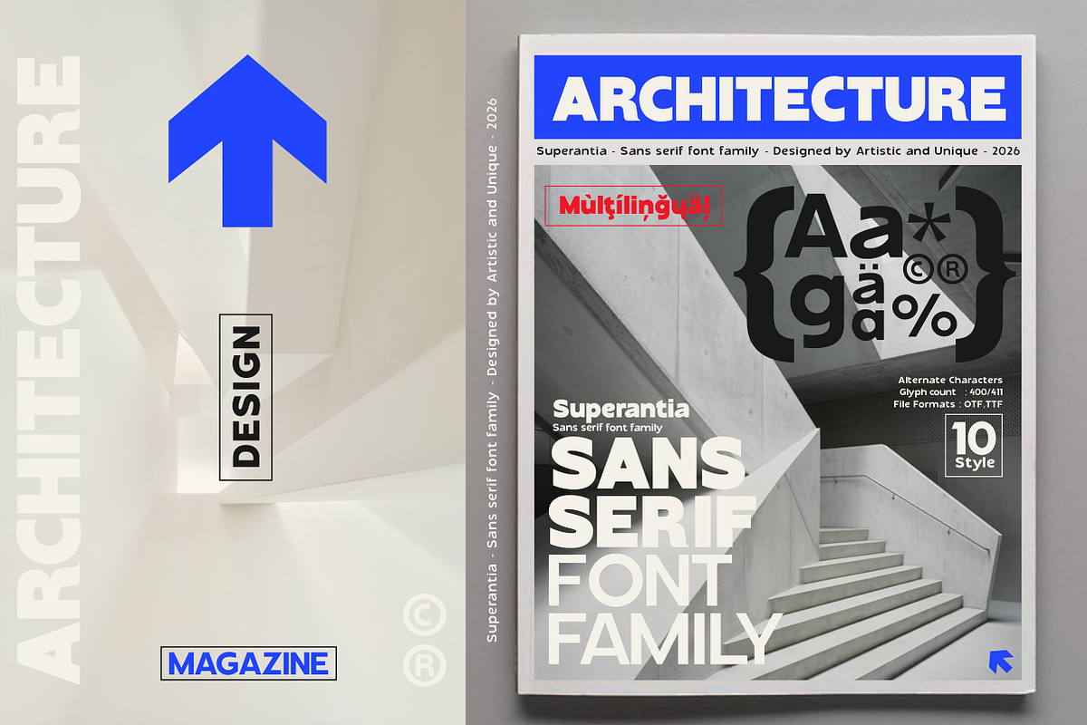 Superantia - Sans serif font family, a Sans Serif Font by Artistic & Unique (Photo 10 of 15)