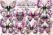Whimsical Spring Butterfly Clipart B, an Illustration by SVGArt (Thumbnail 1 of 9)