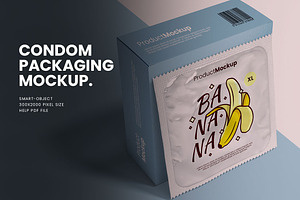 Condom Packaging Mockup