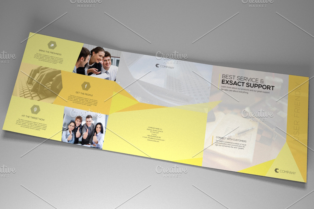 Indesign Brochure yellow theme, a Brochure Template by RudanStudio (Photo 2 of 7)