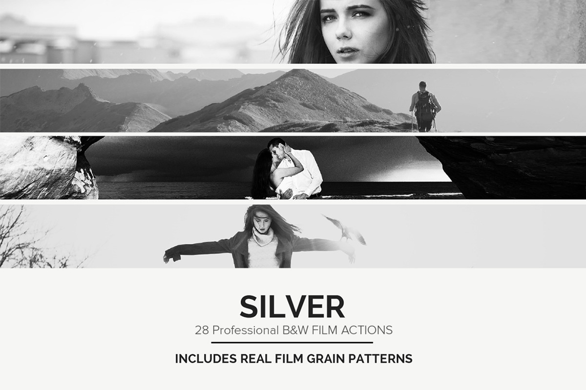 Silver - 28 Real B&W Film Emulations, an Action Add-On by SparkleStock (Photo 1 of 5)