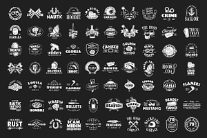 70 Vintage Badges Logo Pack