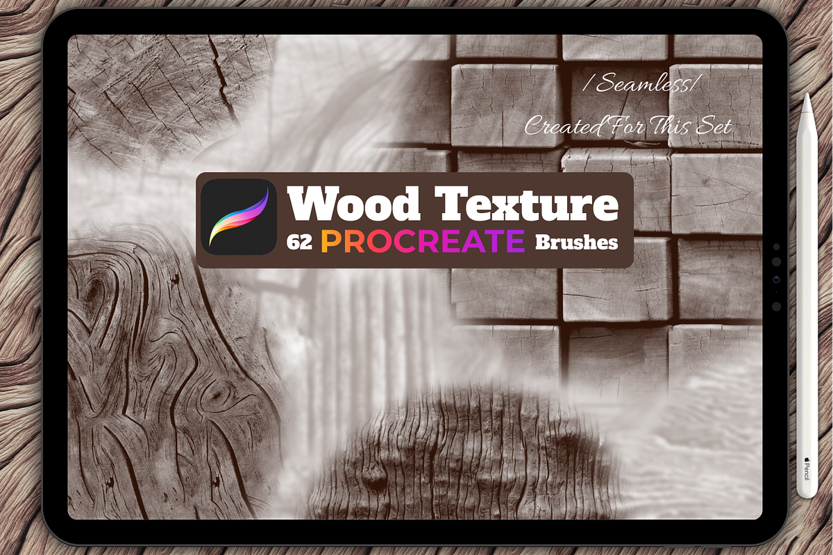 Wood texture  for PROCREATE, a Brush Add-On by Graphics Resources (Photo 1 of 8)