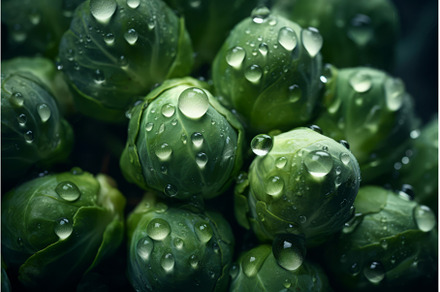 Brussels sprouts. Generate Ai, a Food & Drink Photo by Ylivdesign