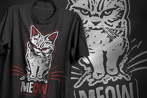 Angry cat - T-Shirt Design