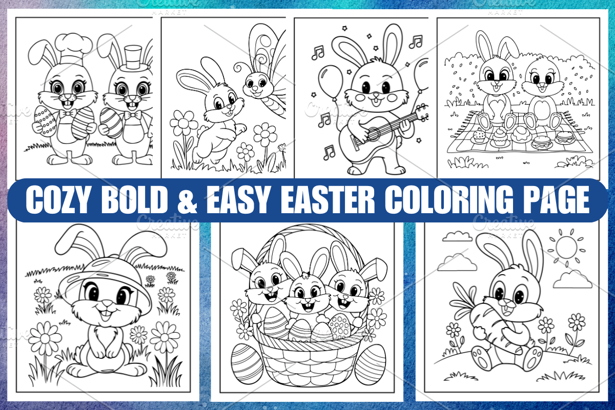Cozy Easter Coloring Book Vol- 02, a Seasonal Illustration by Coco Bloom (Photo 1 of 4)