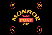 Monroe Font, a Sans Serif Font by Kern Club (Thumbnail 1 of 4)