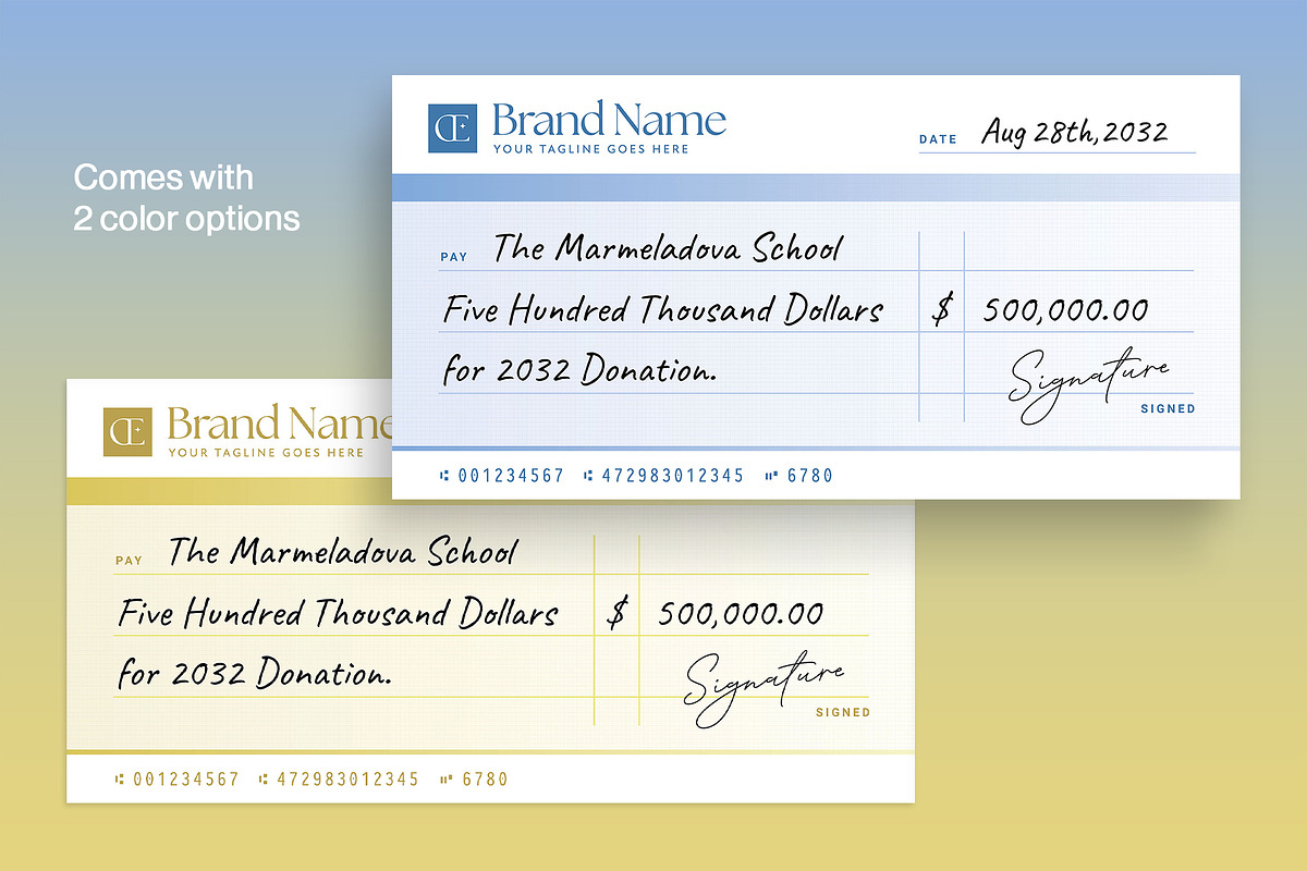 Giant Cheque Template, a Stationery Template by BrandPacks (Photo 2 of 6)