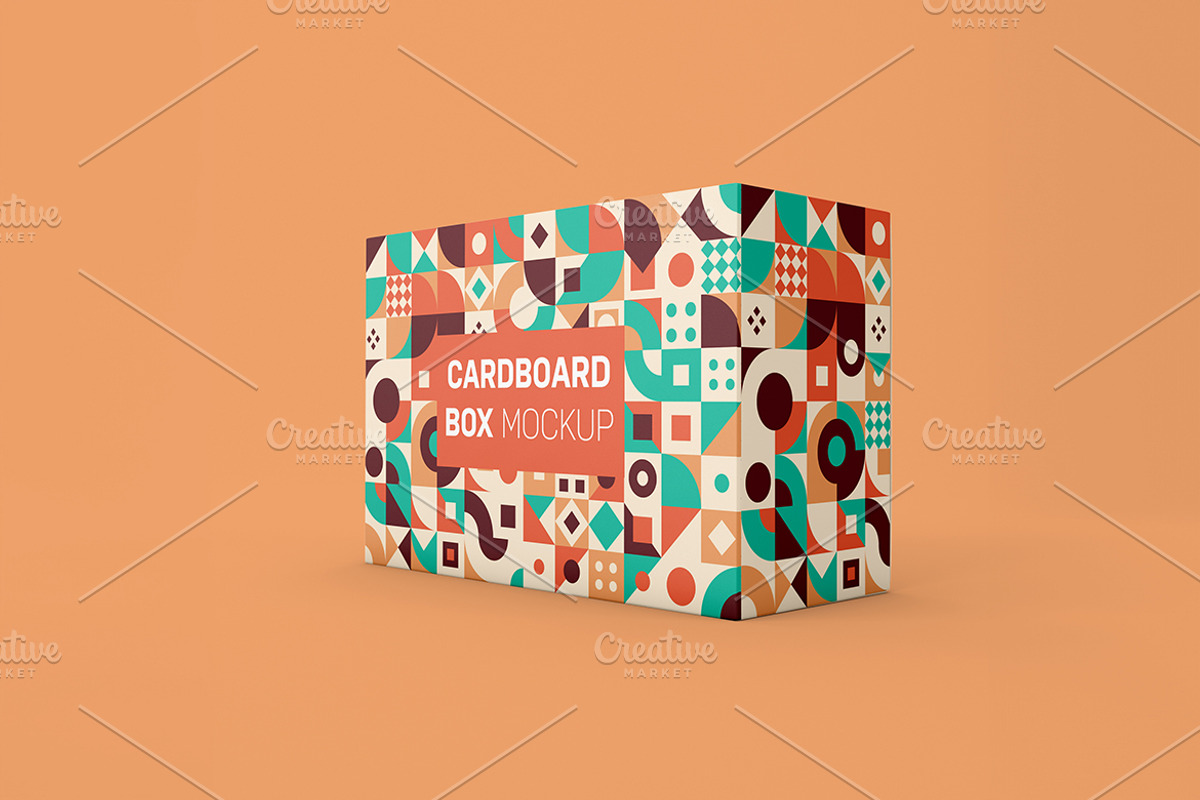 Cardboard Box Mockup, a Packaging Mockup by Qaleb Studio (Photo 1 of 3)