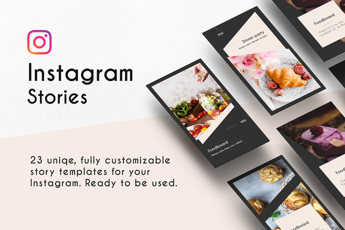 Instagram Stories Template Dark, a Social Media Template by khoai_tây (Photo 1 of 6)