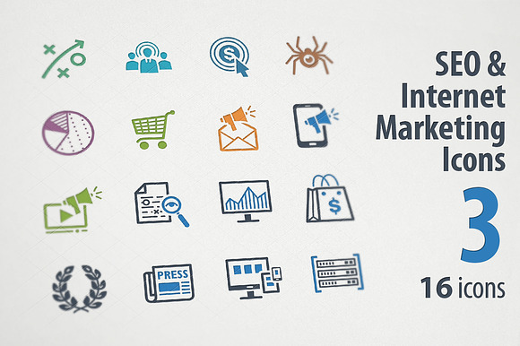 Seo Internet Marketing Icons 3