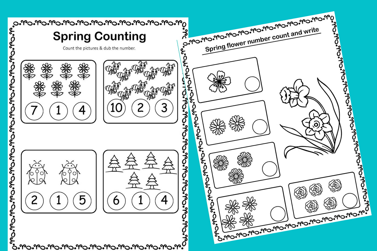 Kindergarten Spring Workbook, an Education Illustration by Sourcedigi (Photo 3 of 3)