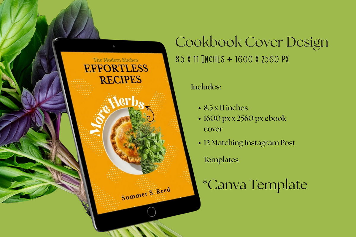 Cookbook Cover and Branding Canva preview 8