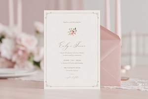 Romantic Rose Elegant Wedding Invite