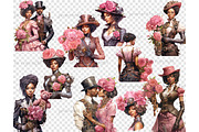 Pink Steampunk Valentine's Day PNG, a Seasonal Illustration by GlamArtZhanna (Thumbnail 4 of 4)