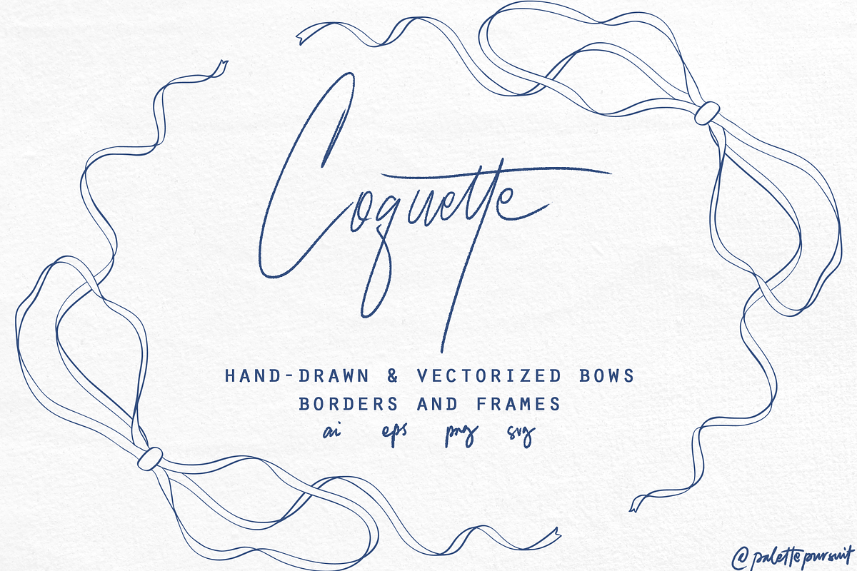 Coquette ribbons and bows frames, a Shape Add-On by Palette Pursuit (Photo 1 of 5)
