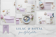 Lilac & Royal Stationery Mockup, a Photo by BlueHarborPaperie (Thumbnail 1 of 7)