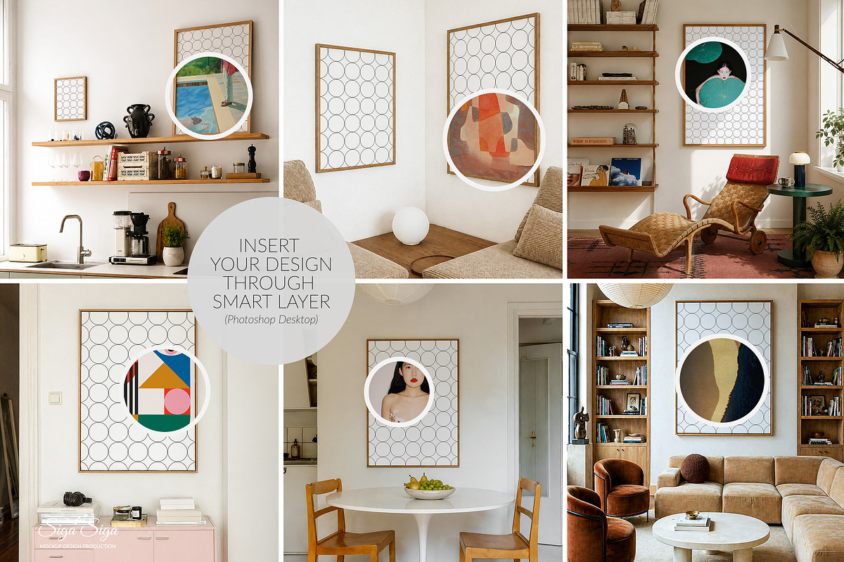 Stylish Mockup Set for posters 6PSD, an Advertising Mockup by SigaSigaMockup (Photo 2 of 4)