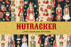 Seamless Christmas Nutcracker