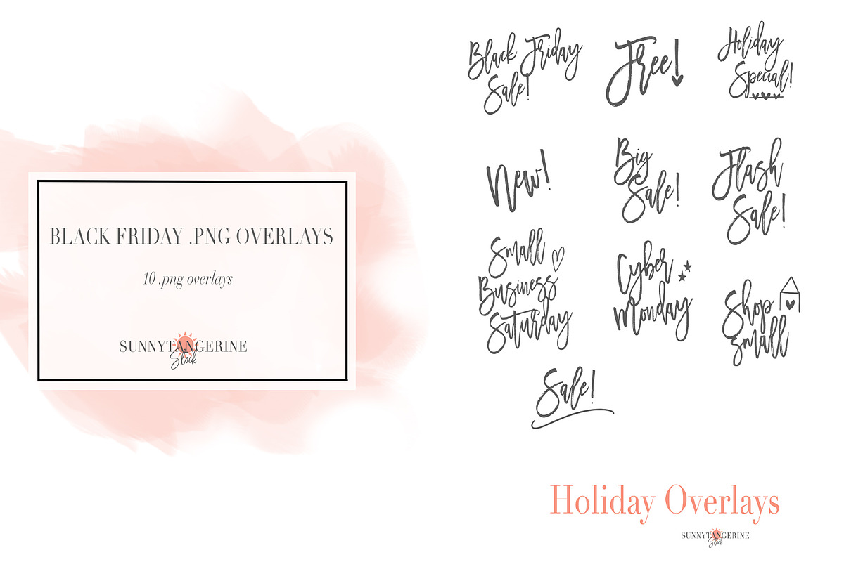 Black Friday PNG Overlays, an Object Graphic by SunnyTangerine Stock (Photo 1 of 2)
