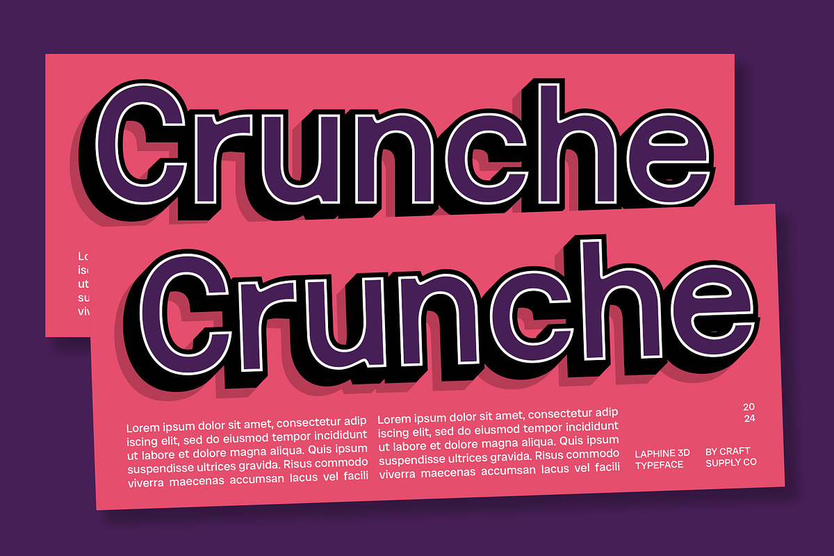 Laphine 3D, a Sans Serif Font by Craft Supply Co. (Photo 5 of 8)