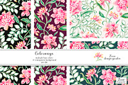 Green Leaves Floral Pattern & Motifs, a Pattern Graphic by Zeesi Design Garden (Thumbnail 2 of 10)