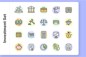 Investment and Finance Icon Set