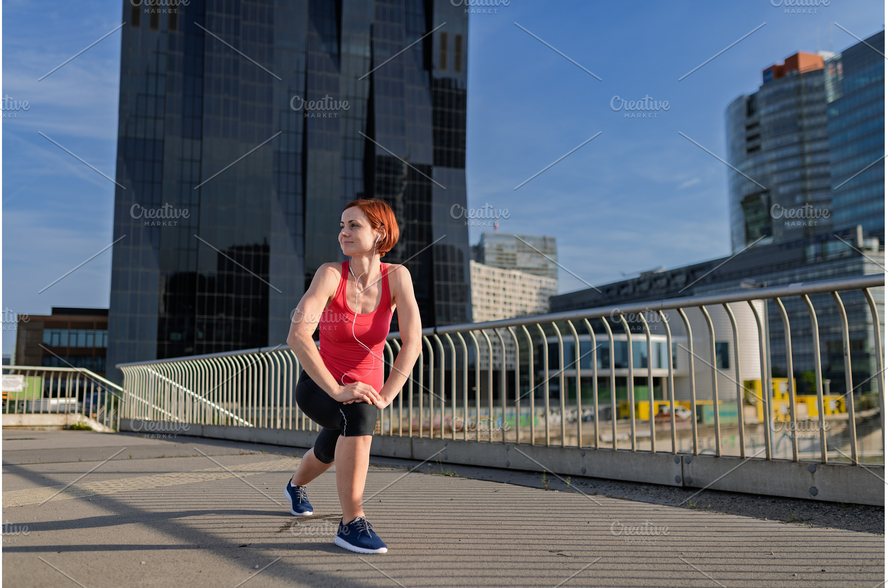Sporty woman runner stretching after, a Person Photo by HalfPoint