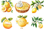 Watercolor Flavorful Lemon Clipart, an Illustration by Designking (Thumbnail 3 of 4)