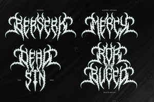 Asunder Death Metal Font